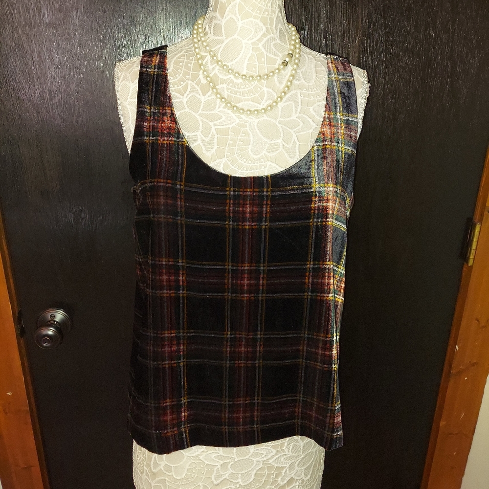 J.Crew plaid Crop Top